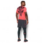 Pánské Legíny od značky Under Armour v černé barvě s oranžovými nápisy a logem Under Armour.
