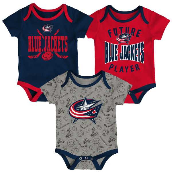 Bodýčko Columbus Blue Jackets 3PK Baby Set